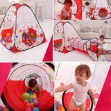 3-in-1 Kids Play Pop Up Tent Foldable